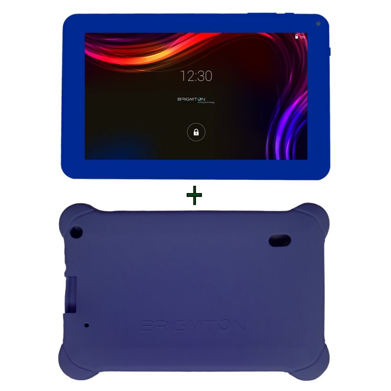 Kit Brigmton Tablet 9 910 Qc 8gb 1gbram Funda Azul